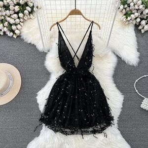 Elegant Black Sequin Dress